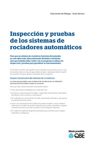 Inspeccion y pruebas de los sistemas de rociadores automaticos
