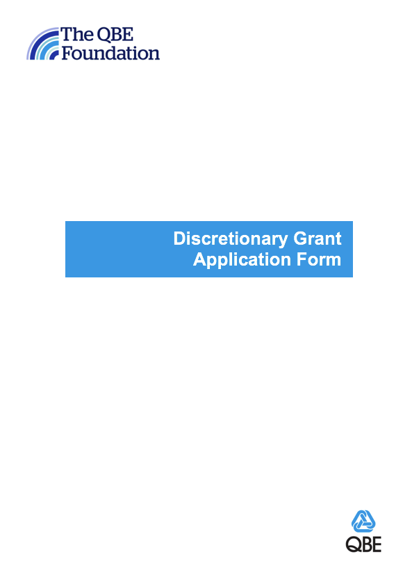 QBE Foundation Grant Application Form QBE European Operations