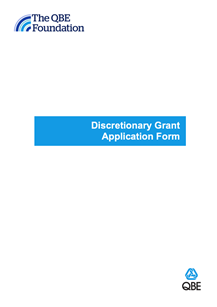 QBE Foundation Grant Application Form
